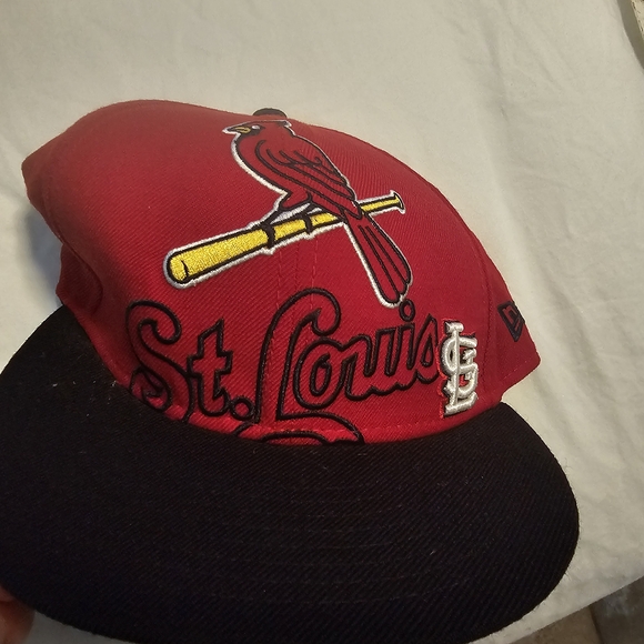New Era St. Louis Red and Black Cap Worn Once. - Picture 4 of 10